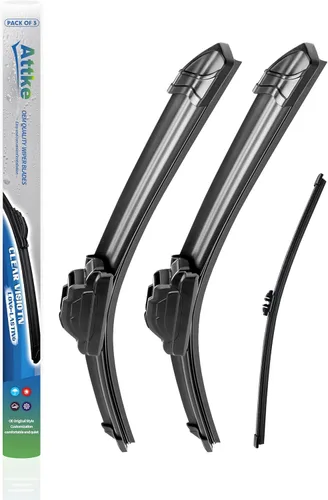 Vista 13 de ATTKE Limpiaparabrisas para Todo Clima, 15" + 15" Delanteros y 13" Trasero para Jeep Wrangler 2008-2018, Estilo OE Genuino (3 Limpiaparabrisas)