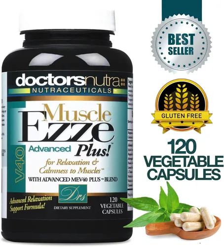 Vista 3 de Muscle Ezze Plus - Uso diurno o nocturno - Sin gluten - 120 Veg. Cápsulas