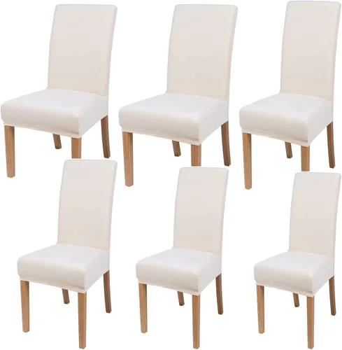 Vista 15 de Juego de 6 fundas elásticas de terciopelo suave para sillas de comedor, decoración elegante para el hogar y banquete, protector de silla Parson