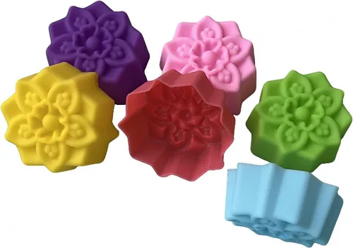 Vista 27 de 36 PCS Moldes para Hornear en Forma de Flor de Silicona Grado Alimenticio Antiadherente Mini Bandejas para Cupcakes, Pudines, Chocolates