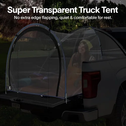 Vista 6 de EighteenTek Camión Tienda Campo Camper Camper Shell Pop Up Instalación Automática Impermeable PU2000mm Doble Capa Rainfly Ajustable 5 5.5 6 6.5 8