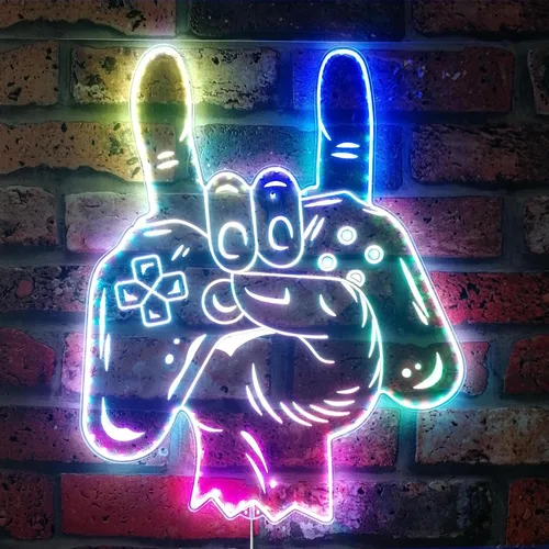 Vista 25 de ADVPRO Arcade Retro Game Classics Video Room RGB Dynamic Glam LED Sign - Forma de corte a borde - Decoración 3D inteligente - Señalización