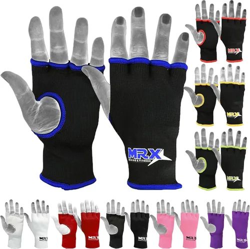 Vista 6 de Muay Thai Guantes interiores de boxeo protectores para mano, puño de MMA (negro, S)