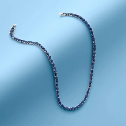 Vista 4 de Ross-Simons 40.00 ct. t.w. Gemstone Tennis Necklace in Sterling Silver