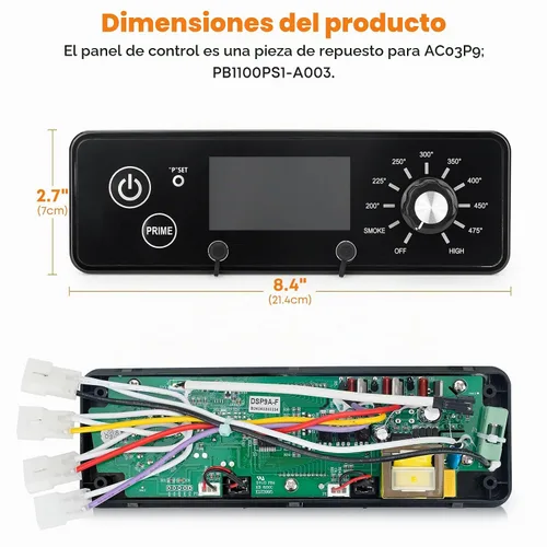 Vista 5 de Stanbroil Placa de control de repuesto para parrilla Pit Boss/ahumador, controlador con módulo de pantalla LCD reemplaza Pitboss AC03P9, 120V 60Hz