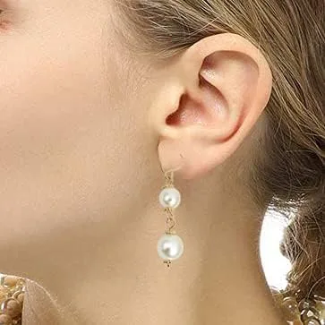 Vista 9 de S SUSANN Juego de collar de perlas de imitación, collar de perlas de imitación y aretes, buen regalo para mujeres