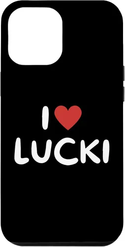 Vista 46 de Funda con corazón rojo para iPhone 16 I Love Lucki