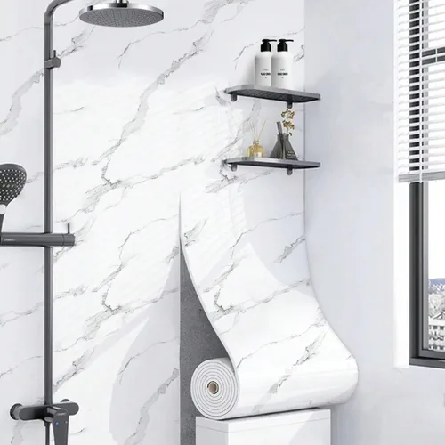 Vista 14 de Chejiaye Panel de pared 3D de listones de grano de madera, 15.75 x 118 pulgadas, adhesivo de pared autoadhesivo insonorizado, resistente a