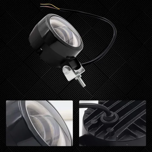 Vista 6 de Faros LED Antiniebla para Motocicleta, Luz de Conducción para Moto, 20W Luces de Punto Auxiliares para Motocicleta, DRL/Ojo de Ángel, Incluye
