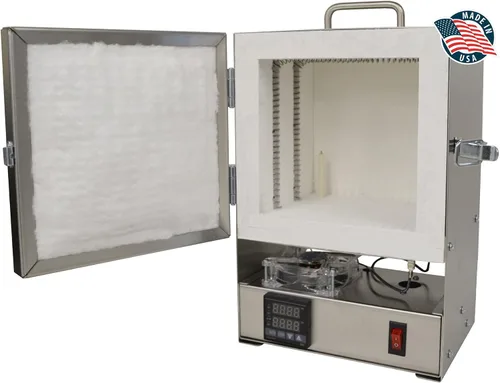 Vista 3 de Horno de fusión RapidFire Programable Horno de mesa Melter Joyería Oro Plata PMC Metal Arcilla Esmalte Perlas Fabricación de Cerámica