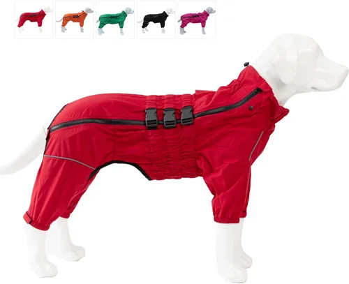 Vista 19 de Lovelonglong - Chaqueta impermeable para perros, ligera, impermeable, reflectante, resistente al viento, a prueba de nieve, para perros pequeños