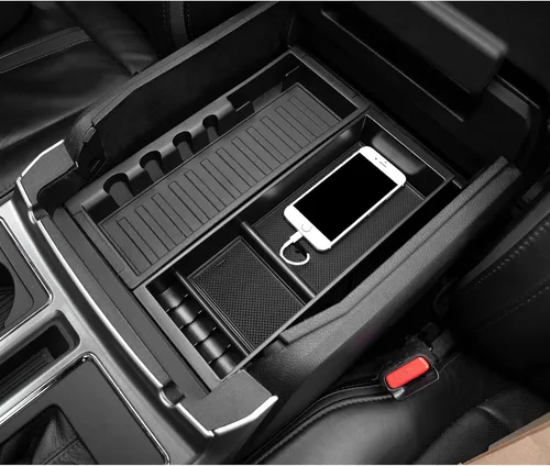 Vista 5 de JDMCAR Compatible con Accesorios Ford F150 (2015-2020) /F250 F350 F450 (2017-2022) / Expedition 2018-2022 Organizador de Consola Central, Caja