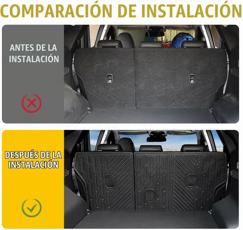 Vista 2 de Alfombrilla de respaldo para Hyundai Tucson 2022-2026 para todo tipo de clima, protector de asiento trasero de elastómero termoplástico, forro