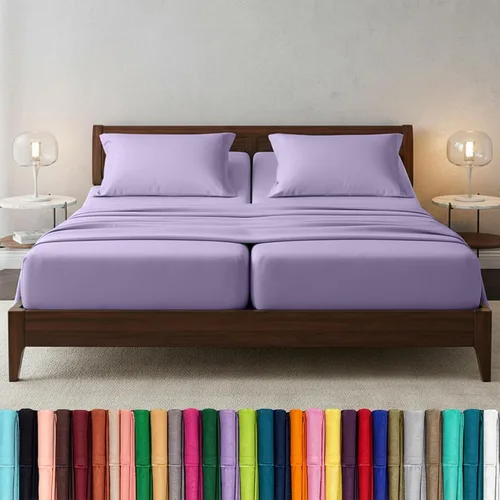 Vista 49 de Elegant Comfort - Juego de sábanas de microfibra de 1500 hilos de calidad hotelera prémium de 4 piezas - Resistente a arrugas, sábana bajera