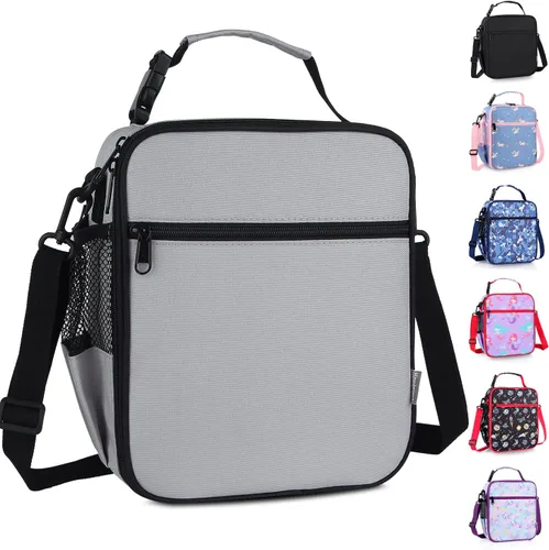 Vista 10 de Bolsa de almuerzo aislada para niños, bolsas de picnic térmicas con correa ajustable para adultos, niños, mujeres, hombres, niños y niñas