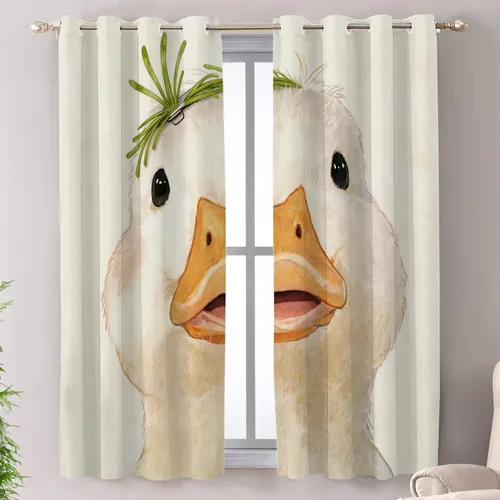 Vista 17 de Shrahala Cortinas opacas con patrón floral Art Nouveau, delicado diseño de vid y flores, cenefa de cocina con bloqueo de luz y bolsillo para barra