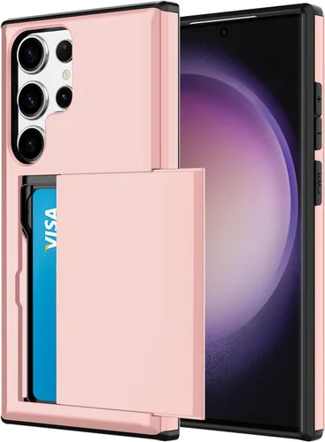 Vista 36 de Funda tipo cartera para Samsung Galaxy S22 con ranura para 2 tarjetas de crédito Funda a prueba de golpes Hybrid Heavy Duty Protection Armor Funda