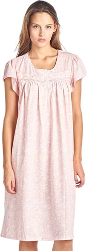 Vista 10 de Casual Nights Camisón de manga larga para mujer, diseño floral. Azul