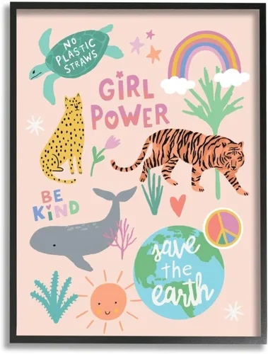 Vista 8 de Stupell Industries Nina Seven - Placa de pared con frases de poder para niña, ilustraciones de animales, 10 x 15 pulgadas