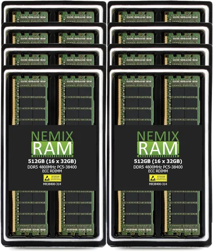 Vista 27 de NEMIX RAM Kit de memoria de servidor registrado DDR5 4800MHZ PC5-38400 1Rx4 1.1V CL40 288-PIN ECC RDIMM compatible con ASUS 2U4N Servidor