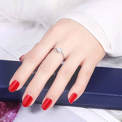 Vista 7 de Anillo de compromiso de aniversario para mujer, accesorios populares, promesa, regalos de cumpleaños de Navidad