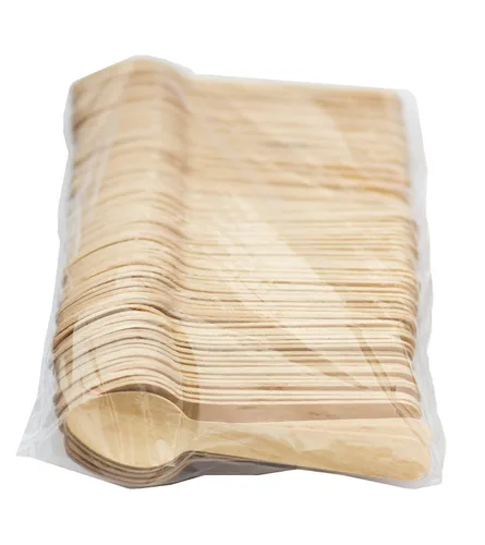 Vista 3 de Cuchara degustadora de madera de 4.5" - Paquete de 500