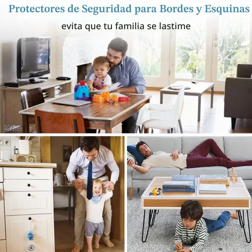 Vista 6 de Protector de bordes a prueba de bebés, protectores de esquina de silicona para escritorio, fundas de borde de seguridad para niños, parachoques