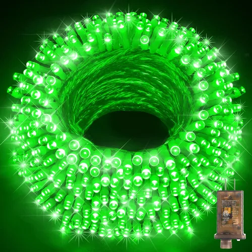 Vista 33 de KNONEW Guirnalda de luces de Navidad para interiores, 60 pies, 180 luces LED impermeables para exteriores, 8 modos de iluminación, función