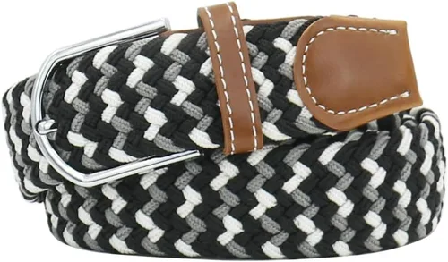 Vista 45 de Mixed Color Woven Stretch Braided Belts for Men and Women Fashion Elastic Belts