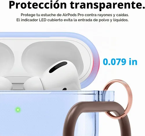 Vista 4 de Elago - Funda transparente para AirPods Pro Azul aguamarina