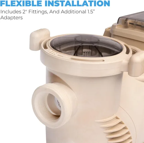Vista 2 de XtremepowerUS SuperFlow - Bomba de piscina de alta velocidad variable para piscina enterrada, eficiencia energética, 230 V, adaptador de 1-1/2