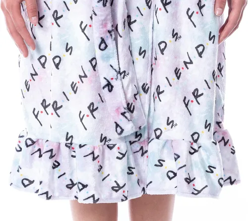 Vista 3 de INTIMO Friends TV Show Logo - Bata de baño de felpa con capucha para mujer, Multi
