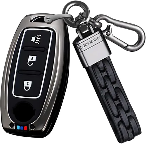 Vista 7 de SANRILY Funda luminosa de 3 botones para llavero Nissan Infiniti X-Trail Rogue Altima Quest Pathfinder Sentra Patrol CIMA Fuga Armada Teana Murano
