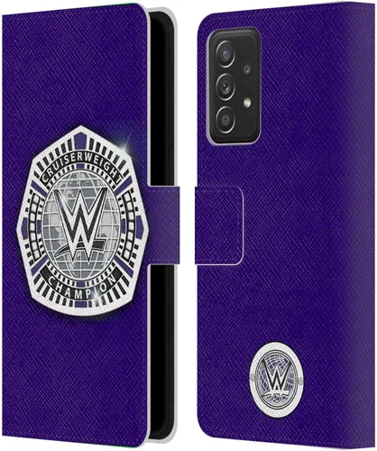 Vista 201 de Head Case Designs Officially Licensed WWE Cruiserweight Champion Title Belts Leather Wallet Case Compatible with Samsung Galaxy A07 4G Campeón