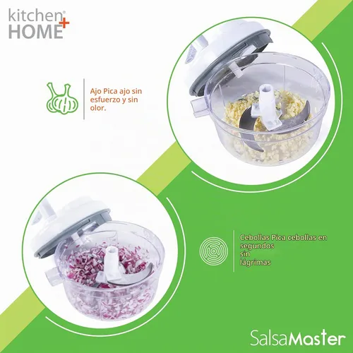 Vista 3 de Salsa Master. Máquina para hacer salsa, picar de alimentos, mezclar y batir. Manual.