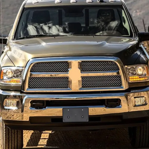 Vista 2 de Voodonala para Dodge RAM 1500 2013-2018 y 2019-2024 Classic Soporte de Placa de Matrícula Delantera Kits de Montaje de Matrícula Delantera