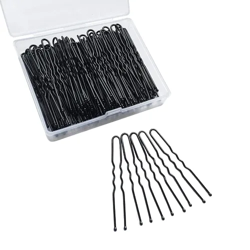 Vista 7 de Horquillas de pelo negro para boda en forma de U (120 unidades)