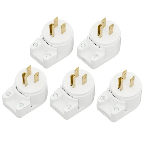 Vista 21 de Nema 5-15P Enchufe de 90 grados, Plugrand ETL Listado 15A 125V Enchufe