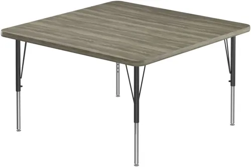 Vista 6 de Correll - Mesa rectangular de actividades para el aula de 24 x 36 pulgadas, altura ajustable (19-29 pulgadas), parte superior de nogal colonial