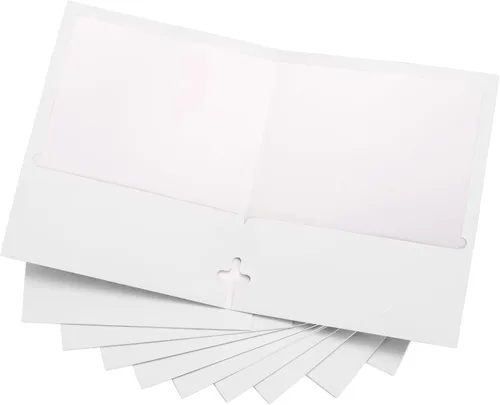 Vista 13 de Paquete de 10 carpetas de dos bolsillos, color negro, carpetas de papel grueso fuerte, para tamaño carta, por ACTIVITYya