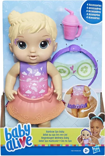 Vista 2 de Baby Alive Rainbow Spa (cabello rubio)