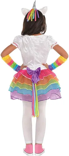 Vista 3 de Disfraz unicornio arco iris para niñas Arcoiris Rainbow