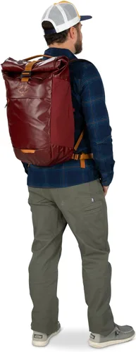 Vista 11 de Osprey Transporter - Mochila para portátil con tapa enrollable, estampado de hojas de palma