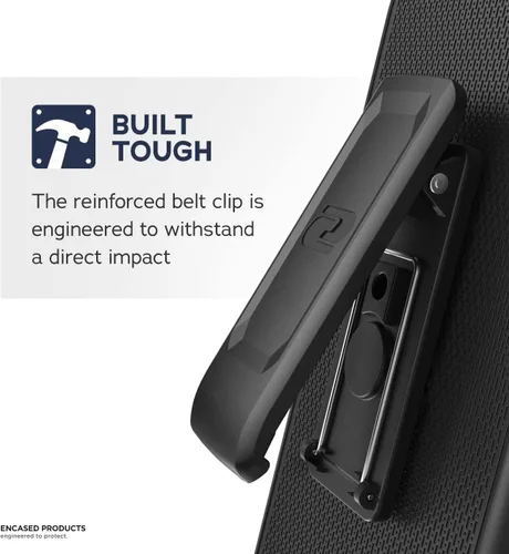 Vista 7 de Encased Funda de cinturón resistente para Moto G Power 5G 2023, funda protectora de cuerpo completo con protector de pantalla templado y clip