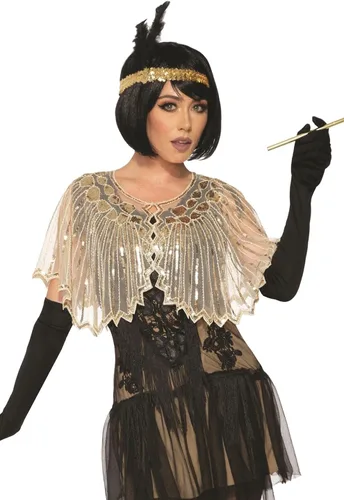 Vista 3 de Rubies womens Roaring 20s Sequin Shawl