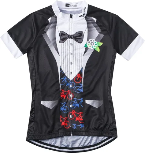 Vista 132 de Weimostar Hombre Ciclismo Jersey Manga Corta Bicicleta Ropa Multicolor Diamante