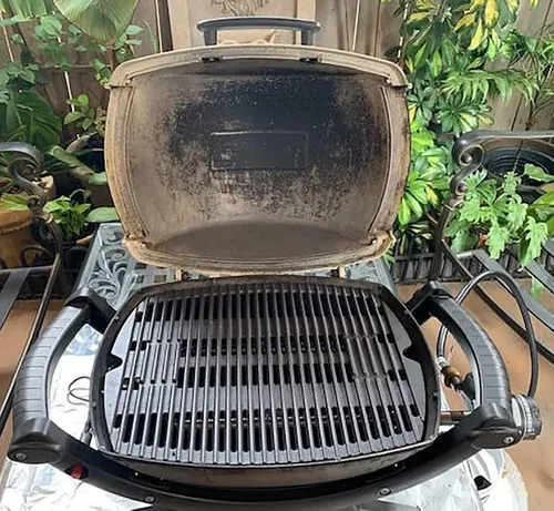 Vista 6 de 7582 Parrilla para Weber Baby Q, Accesorios Weber Q1000, Q1200, Q1400, Q100, Q120, Q140, 386001, 386002, Hierro Fundido Esmaltado Mate, Negro