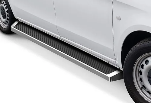 Vista 8 de APS Estribos (barras Nerf barras de escalón lateral) compatibles con Mercedes-Benz Metris 2016-2023 Cargo Van de 3 puertas