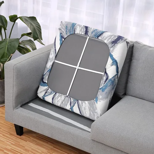Vista 4 de Fuloon Fundas de Cojines para Sofá, Fundas de Cojines de Asiento Elásticas Estampadas, Fundas Protectoras Lavables para Muebles, para Sillón