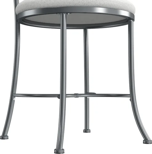 Vista 7 de Hillsdale Furniture Dutton - Taburete de tocador, cromado